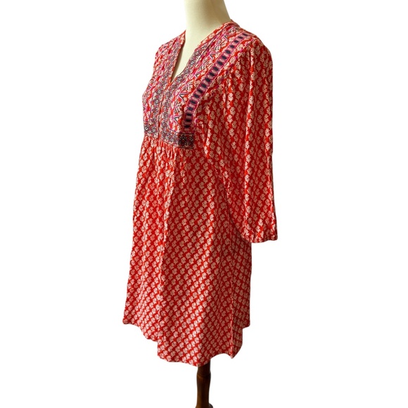 BODEN DRESS MODAL BLD EMBROIDERY PULL ON FLORAL BOHO ARTSY COTTAGECORE WHIMSY 8R - Picture 4 of 12